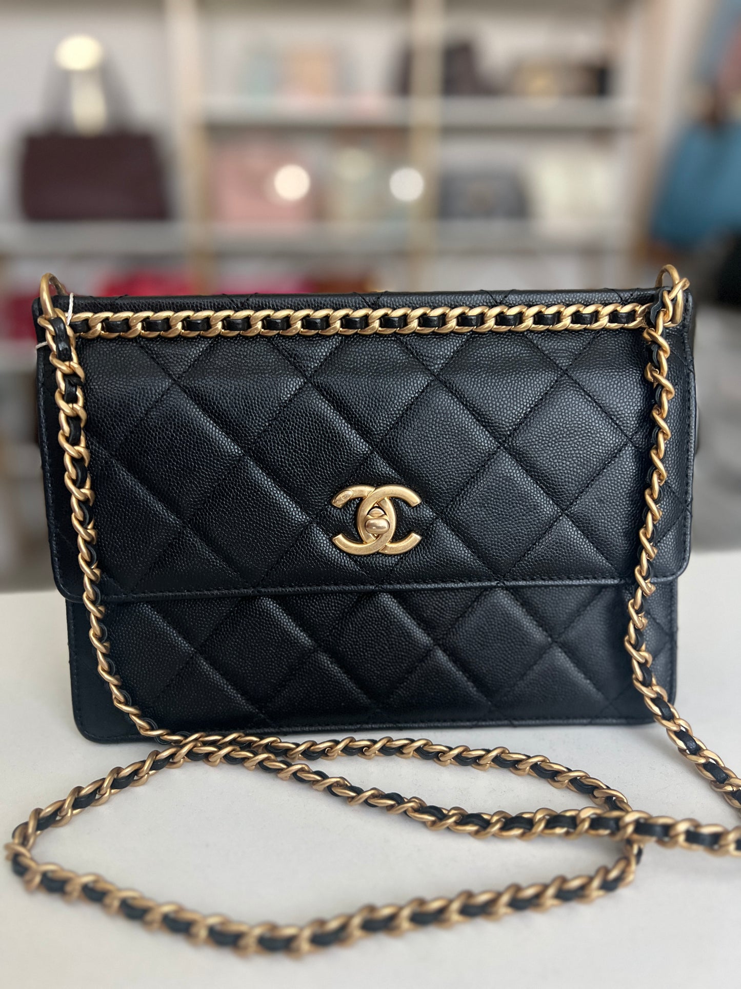 Chanel Timeless Small Turnlock Flap Caviar