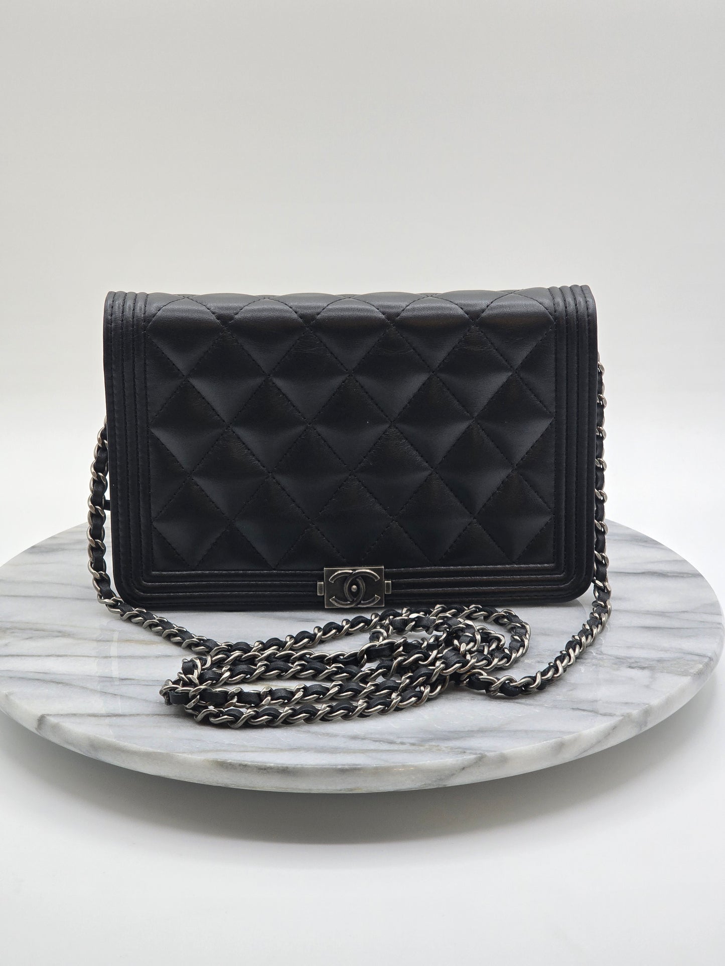 Chanel LeBoy Quilted Wallet On Chain