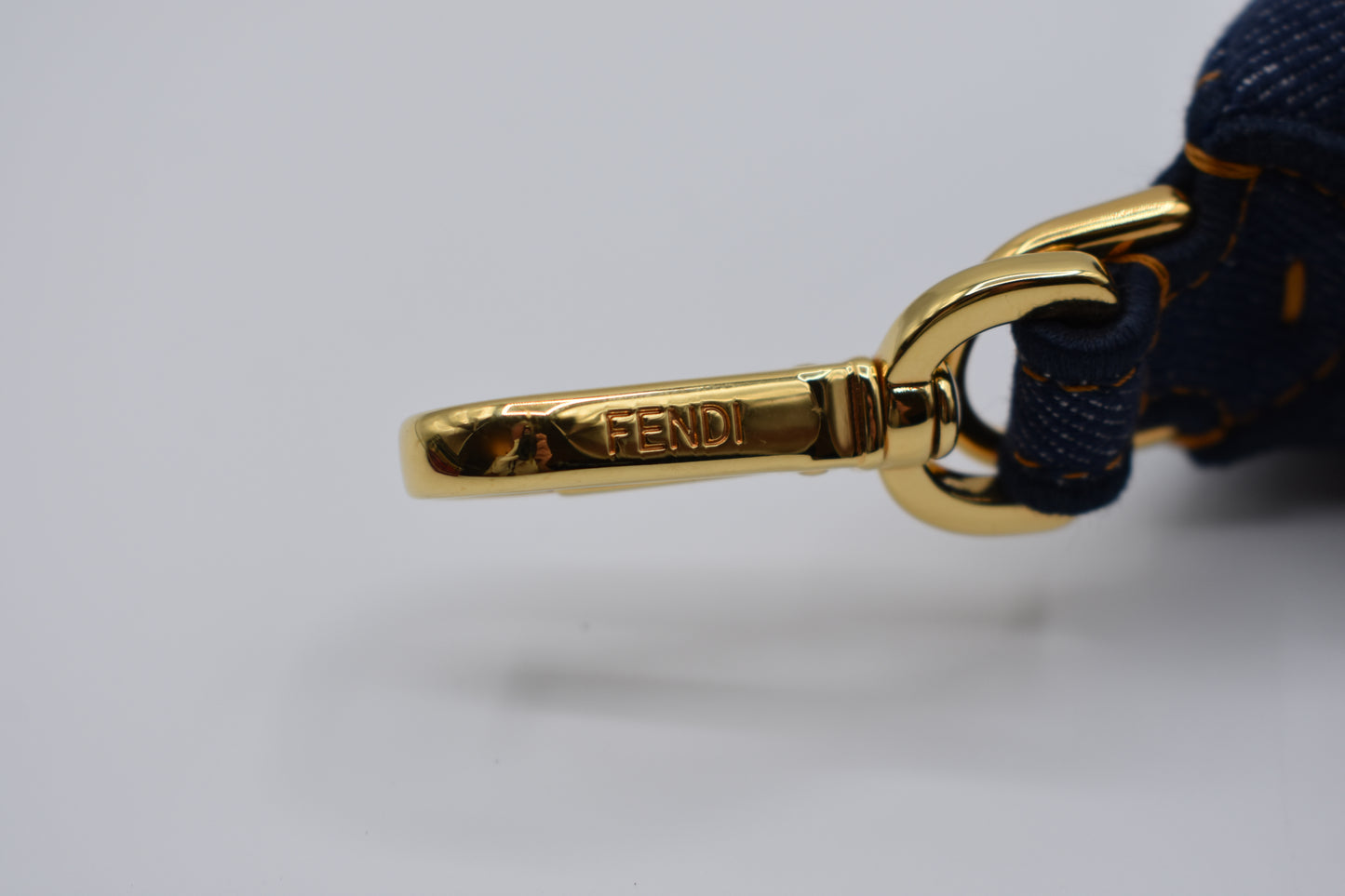 Fendi Denim Shiny Napa Nano Fendigraphy Hobo
