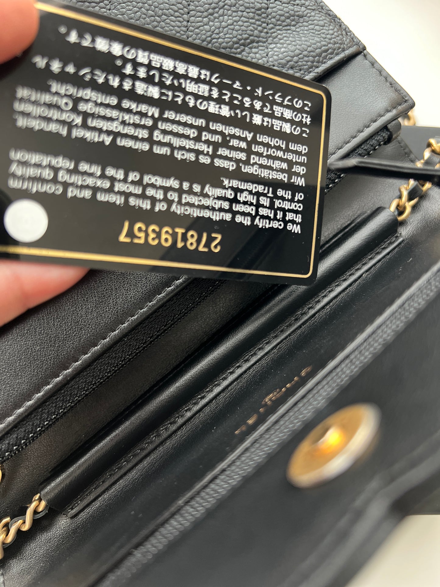 Chanel Wallet on Chain Caviar Leather