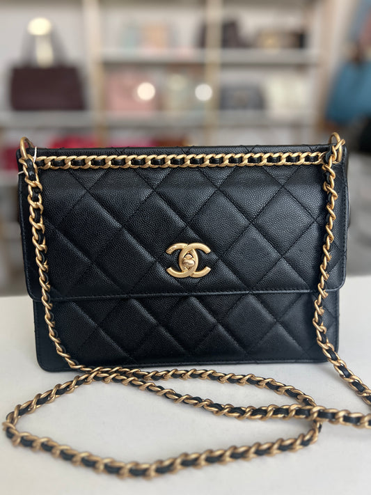Chanel Timeless Small Turnlock Flap Caviar